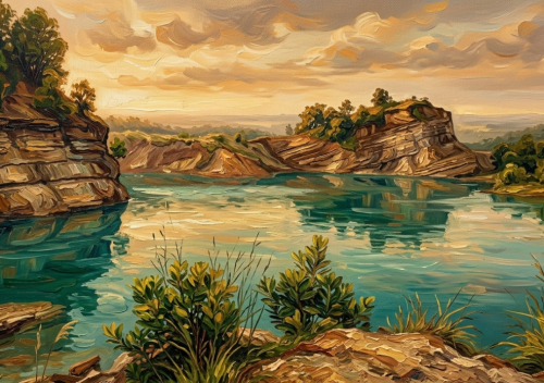danau biru pengaron