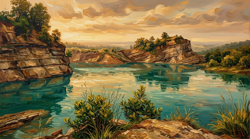danau biru pengaron